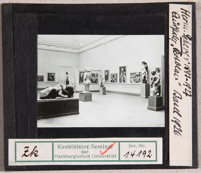 Vorschaubild Hermann Scherer: "Rotblau", Blick in den Ausstellungsraum, Basel 1926 